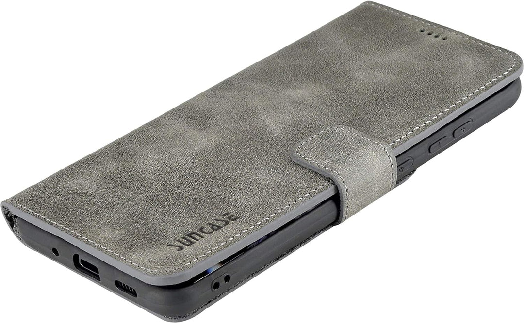 Suncase Book-Style Hülle kompatibel mit Samsung Galaxy S20 Plus Leder Tasche (Slim-Fit) Lederhülle H
