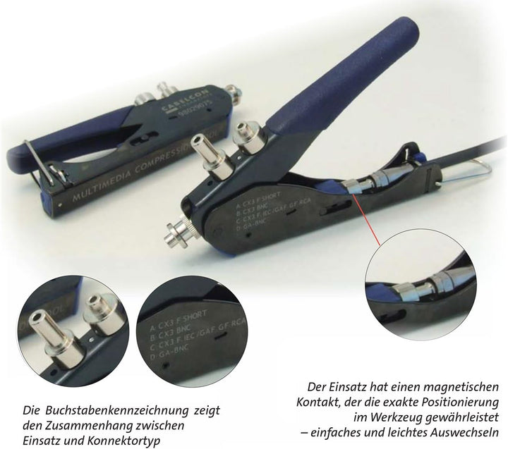 Cabelcon Multimedia Compression Tool - CX3 Verpresswerkzeug/Kompressionszange
