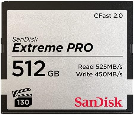 SanDisk Extreme Pro CFast 2.0 Speicherkarte 512 GB (Für Kameras und Camcorder, VPG-130 für 4K Videos
