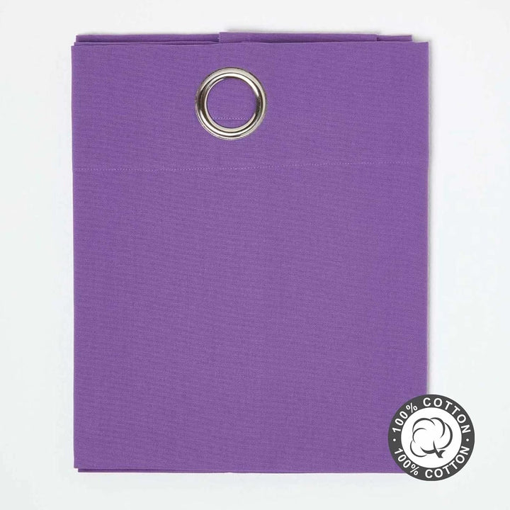 Homescapes Ösenvorhang Blickdicht lila Dekoschal 2er Set Plain Colour Breite 117 x Länge 137 cm Vorh