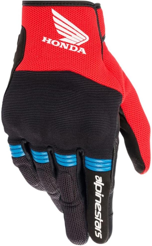 Alpinestars Honda Copper Motorradhandschuhe (Black/Red/Blue,L)