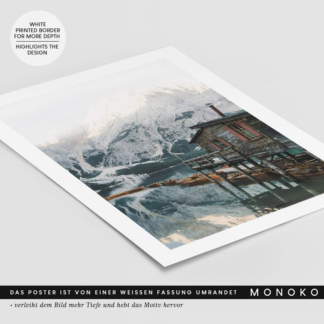 MONOKO® Wohnzimmer Poster Set - Premium Bilder Set für Schlafzimmer - Stilvolle Wandbilder - 6er Set