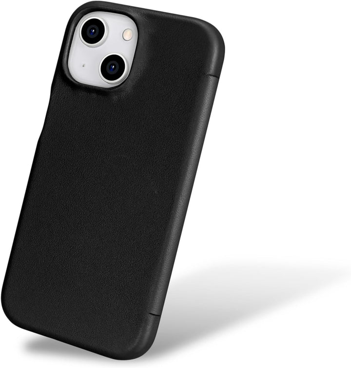 Mobiskin Hülle für iPhone 15 (6,1 Zoll), Handyhülle mit Leder, Case kompatibel mit MagSafe, Schutzhü