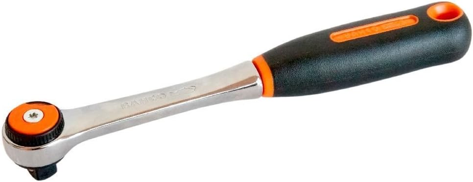 Neue Bahco Belzer Umschalt Knarre, Ratsche 1 cm (0,375 Zoll) 1cm Silber/Schwarz/Orange, 1cm Silber/S