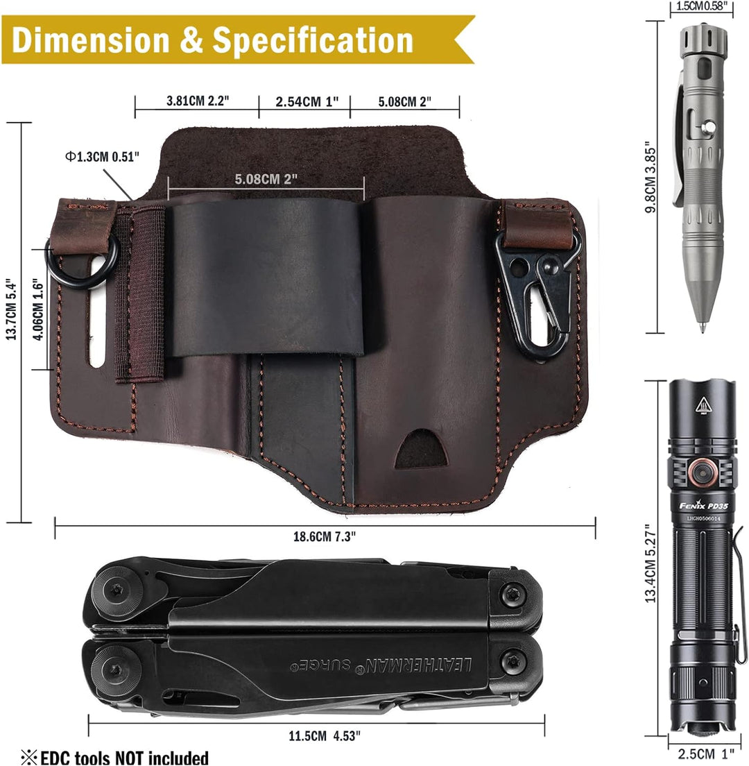 VIPERADE ST1 Multitool Scheide Lederscheide,EDC Taschen Organizer für Herren für Leatherman Multitoo