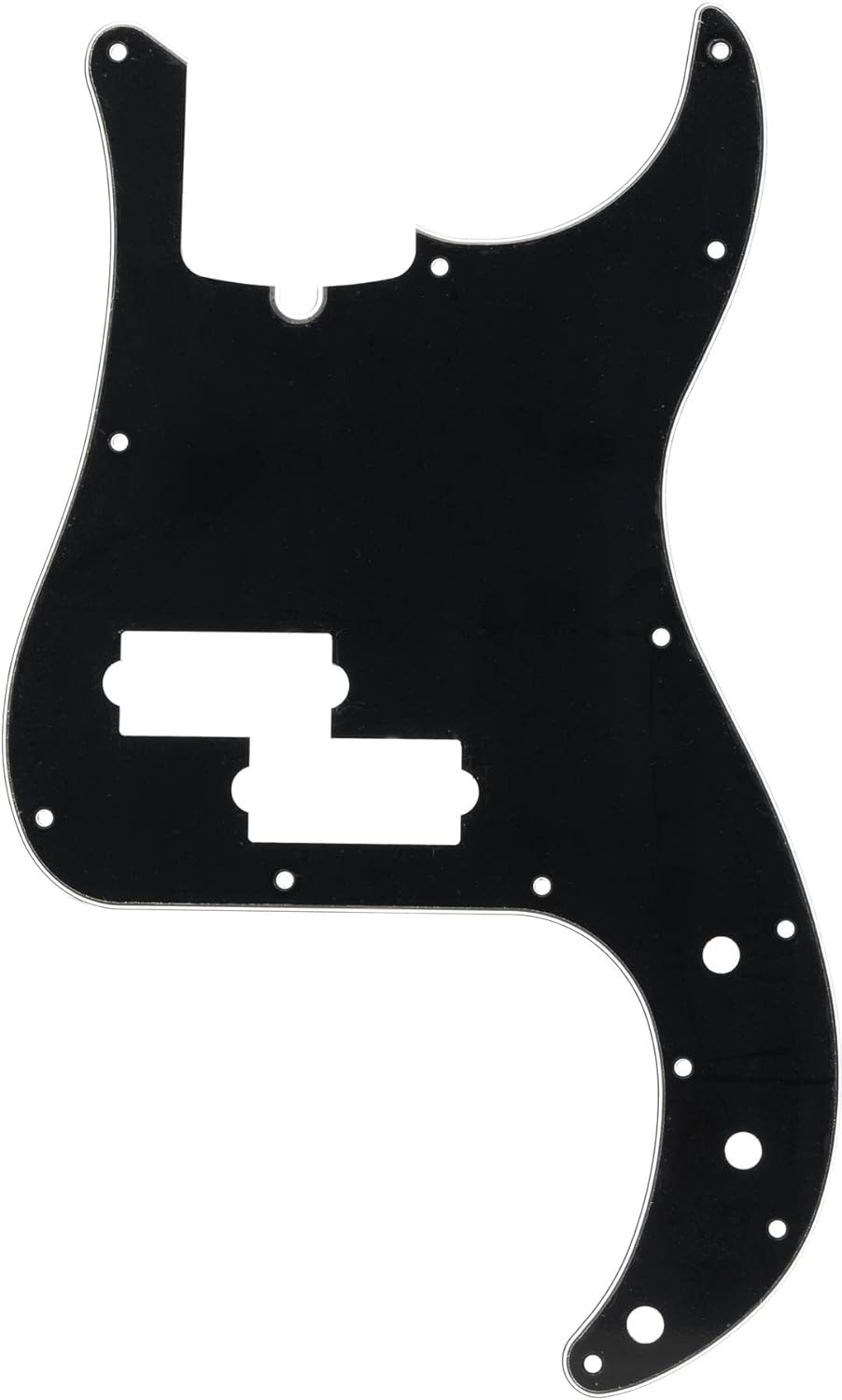 Fender 099-1352-000 3-lagiger, schwarzer 13-Loch-Präzisions-Bass-Pick-Guard (mit Kerbe in der Halsst