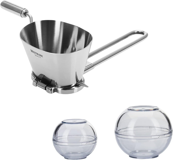 Westmark Kräuter-Set, 3tlg., 1 Kräutermühle Edelstahl + 2 Frischhaltekugeln, ø 7cm + ø 9cm, stapelba