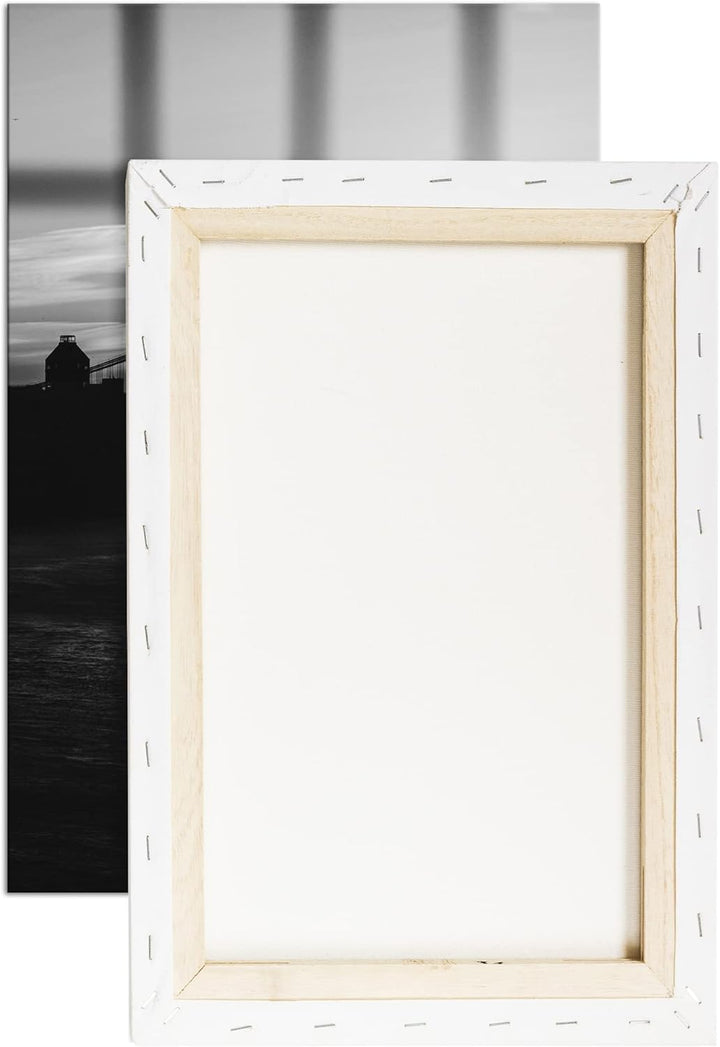 deyoli taumhafte Hängebrücke Format: 60x40 cm Effekt: Schwarz&Weiss als Leinwandbild, Motiv fertig g