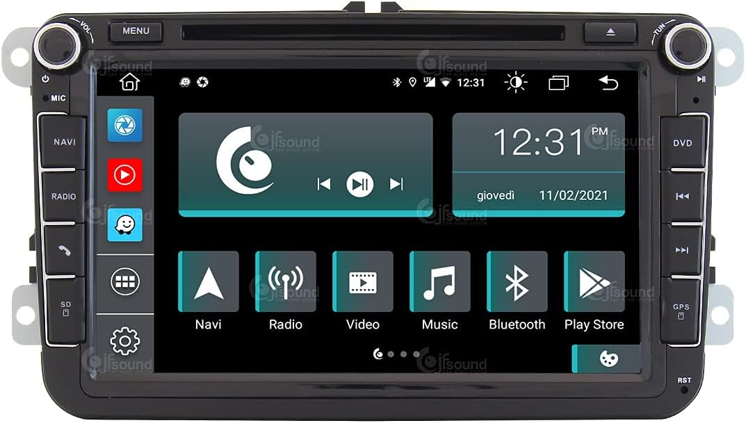Costum fit Autoradio für Volkswagen Android GPS Bluetooth WiFi Dab USB Full HD Touchscreen Display 9