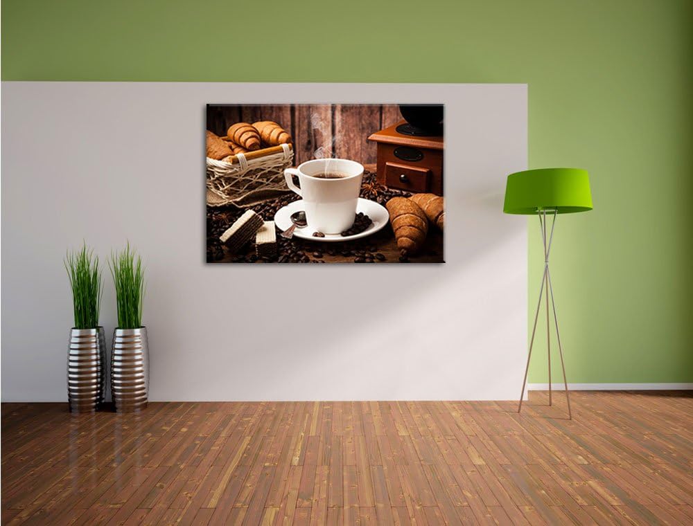 heisser aufgebrühter Kaffee Format: 100x70 auf Leinwand, XXL riesige Bilder fertig gerahmt mit Keilr