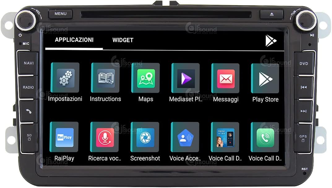Costum fit Autoradio für Volkswagen Android GPS Bluetooth WiFi Dab USB Full HD Touchscreen Display 9