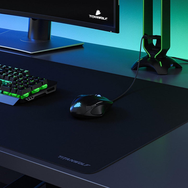 Titanwolf- Übergrösse Mauspad Gaming Titanwolf 1200x600mm XXXL Mousepad gross mit Motiv Tischunterla