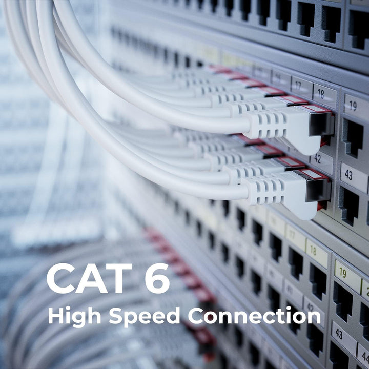 deleyCON 50m CAT6 Patchkabel S/FTP PIMF Schirmung CAT-6 RJ45 LAN DSL Netzwerkkabel Ethernetkabel Swi