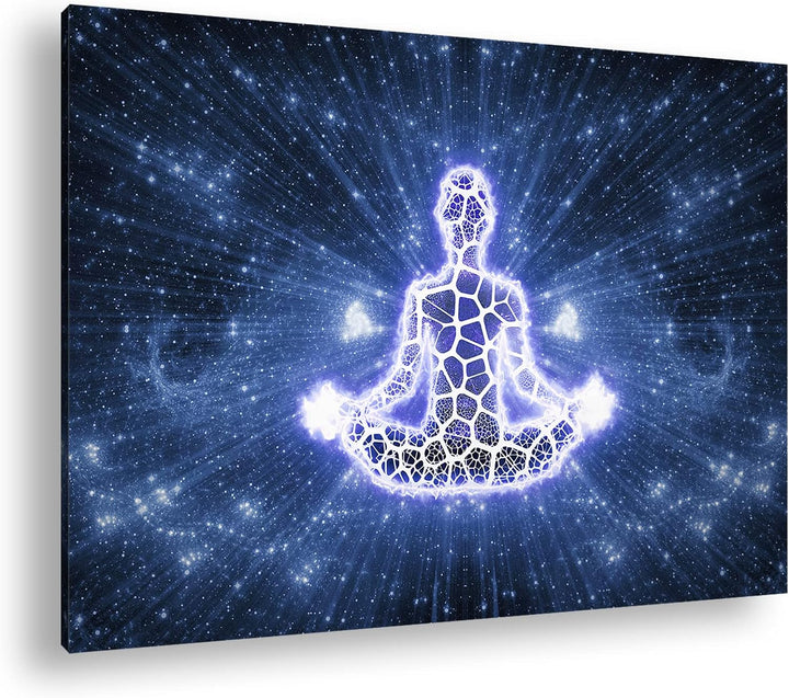 deyoli Yoga Meditation Format: 120x80 als Leinwandbild, Motiv fertig gerahmt auf Echtholzrahmen, Hoc