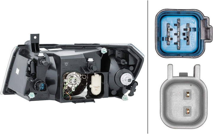 HELLA 1LG 354 024-061 Halogen-Hauptscheinwerfer - rechts - für u.a. Ford Transit Chassis (FM_ _, FN_