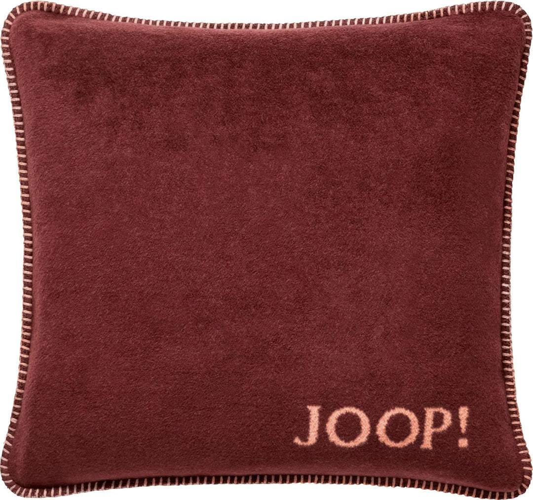 Joop! Kissen Uni Doubleface Bordeaux-Orange Baumwolle/Polyacryl, Masse: 50cm x 50cm, 758934 50cm Bor