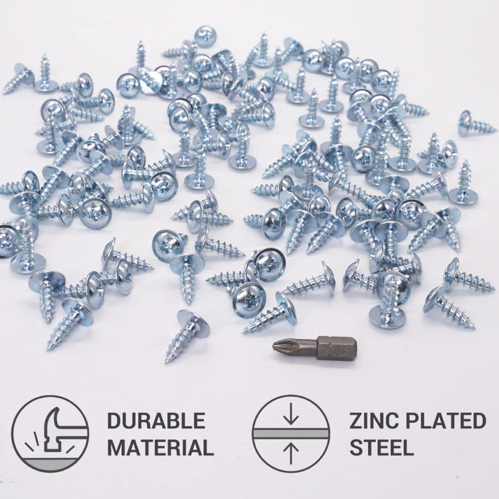 (800 Stück) Verzinkter Stahl 5,0 x 16 mm Holzschrauben Metallschrauben Modifizierter Halsspannkopf S