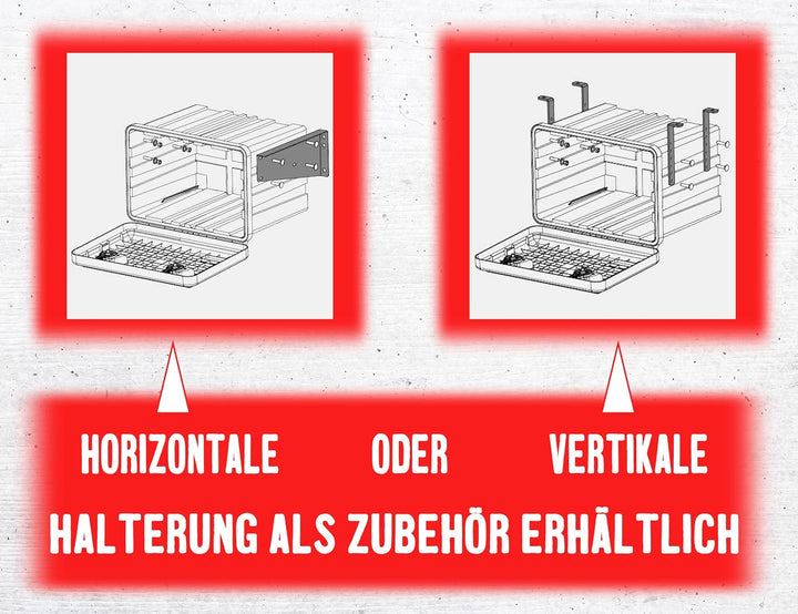 FTsolid Unterbaubox Staukasten Anhängerkiste Gurtkiste Staubox Unterflurbox Werkzeugkiste (400x350x3