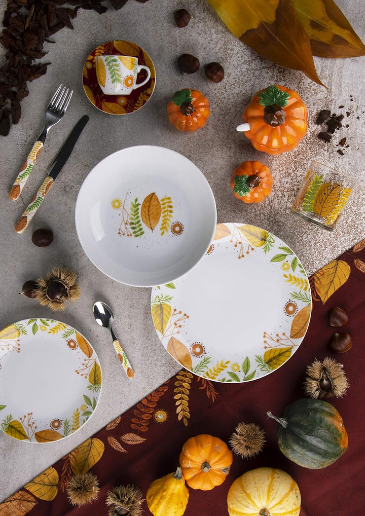 Excelsa Autumn Leaves Tafelbesteck 24-teilig, Edelstahl 18/0