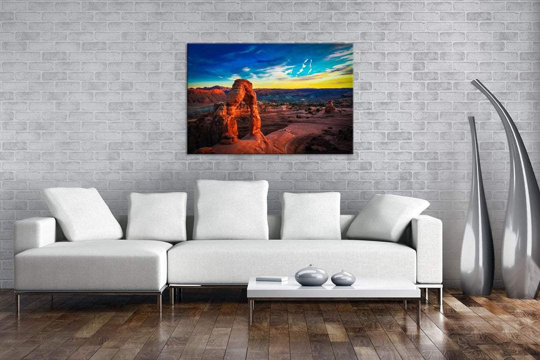 deyoli Landschaft im Nationalpark in Utah Format: 80x60 als Leinwand, Motiv fertig gerahmt auf Echth