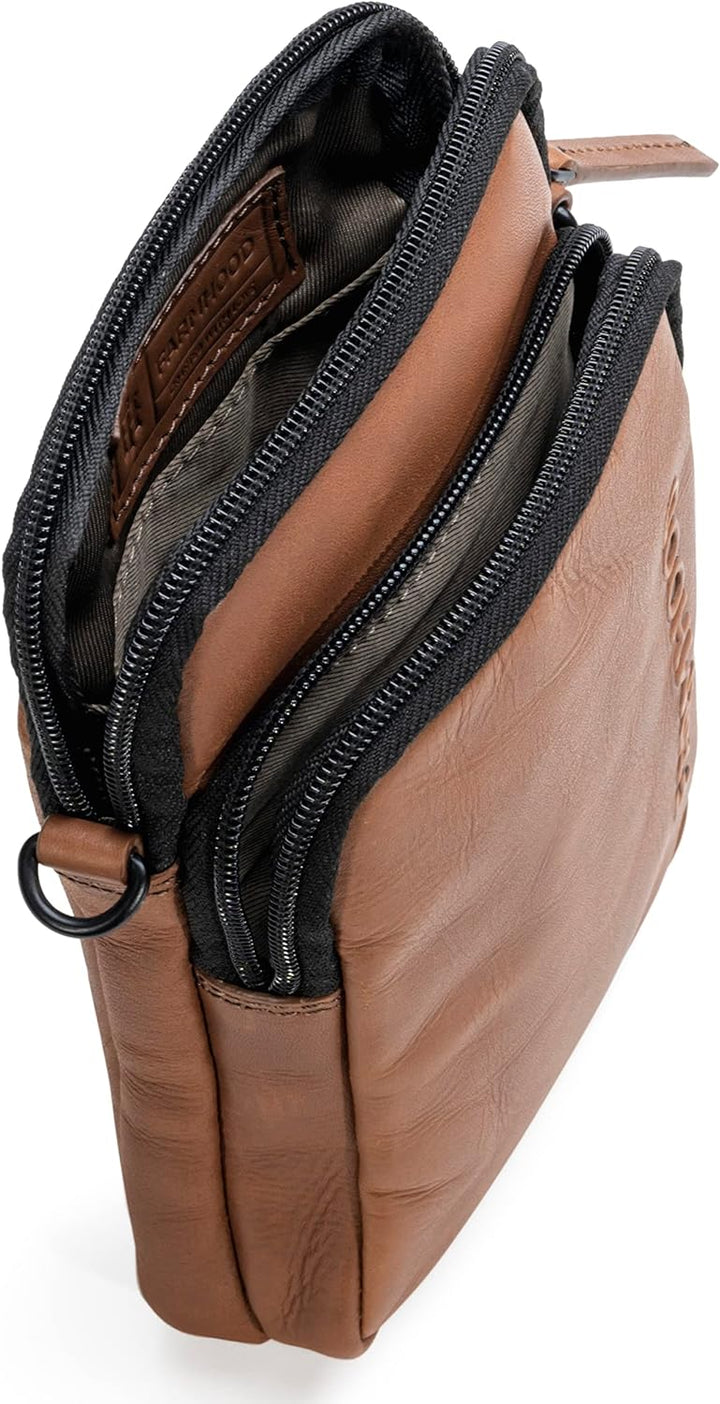 FARMHOOD Nashville Damen/Herren grosse Leder Handytasche | längenverstell- & abnehmbarer Trageriemen