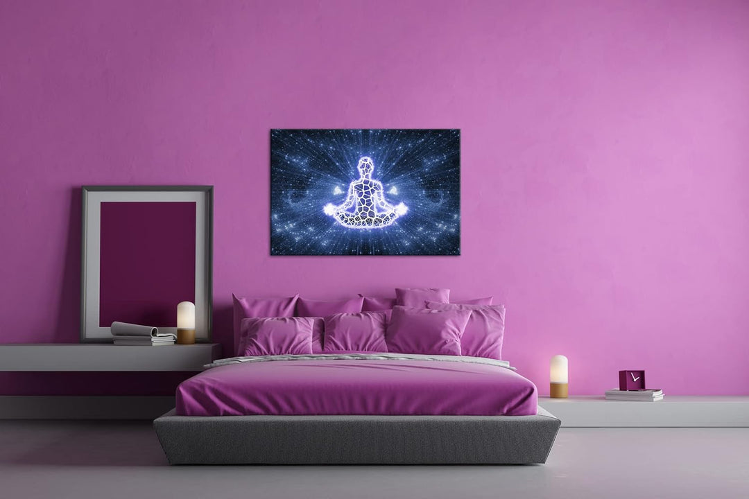 deyoli Yoga Meditation Format: 120x80 als Leinwandbild, Motiv fertig gerahmt auf Echtholzrahmen, Hoc