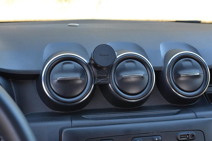 craVeDRIVE Handyhalterung Auto Magnet I Kompatibel Runde Lüftungen Dacia Duster 2 Zubehör I 360° Dre