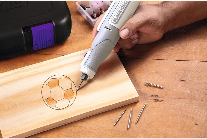 Black+Decker Akku-Multifunktionswerkzeug PET mit 39-tlg. Zubehör BCRT8IPETK (7.2V, 1.5Ah, mit Aufsat