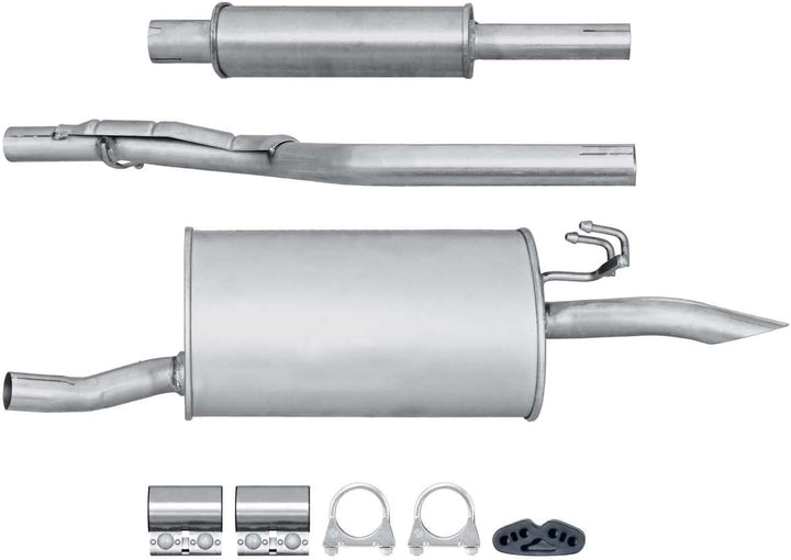 HELLA 8LD 366 028-691 Endschalldämpfer - Easy2Fit® Kit - hinten - dreiteilig - Set mit Anbauteilen