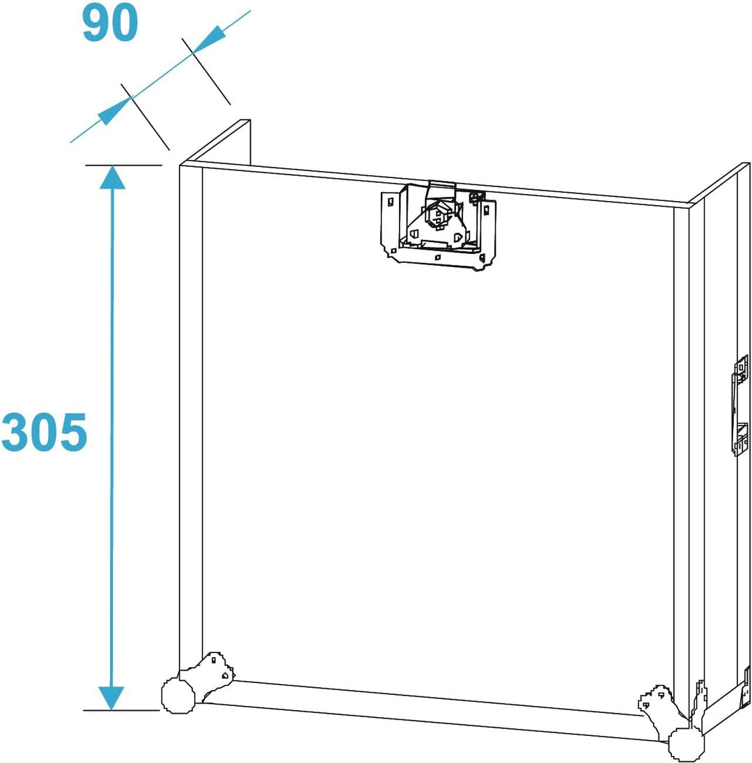 ROADINGER Spezial-Kombi-Case Profi, 4HE | Flightcase für 483-mm-Geräte (19")