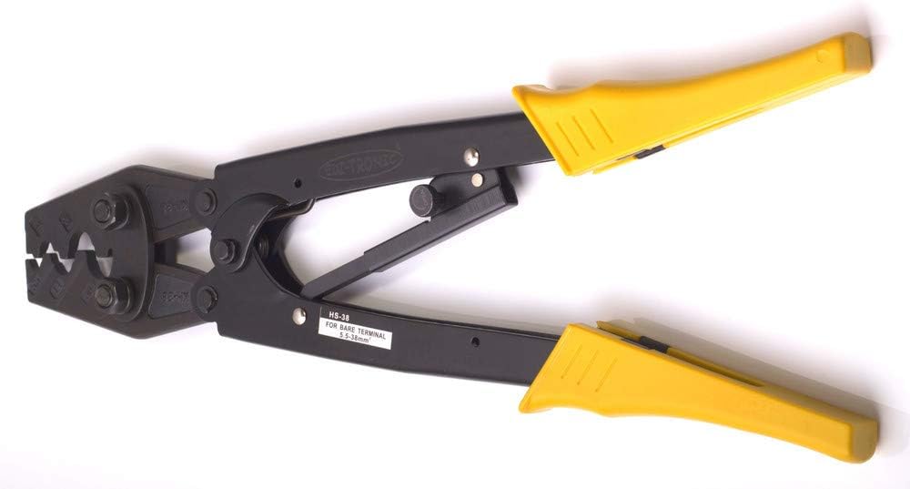 Crimpzange HS38 5,5-38 mm² ideal für Car-HiFi Auto unisolierte Kabelschuhe KFZ