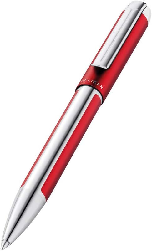 Pelikan 817417 Kugelschreiber Pura, Bordeaux, 1 Stück inklusive Grossraummine vom Typ Pelikan 337 Bo