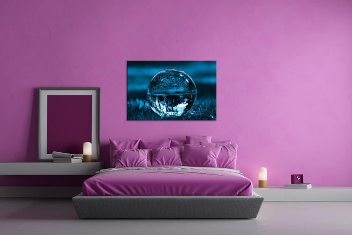 deyoli Umgedrehte Welt Format: 80x60 Effekt: Monocrome Blau als Leinwandbild, Motiv fertig gerahmt a