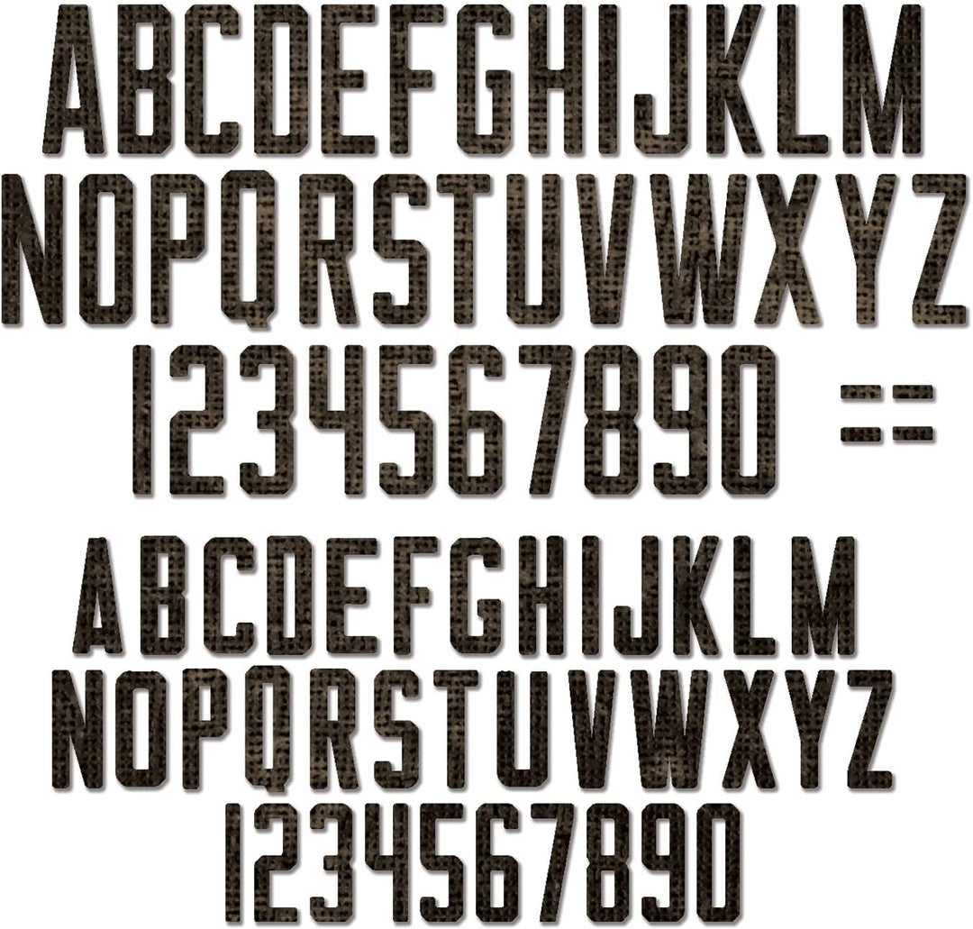 Thinlits Stanzformset 73PK Alphanumerische Theorie von Tim Holtz, Theorie