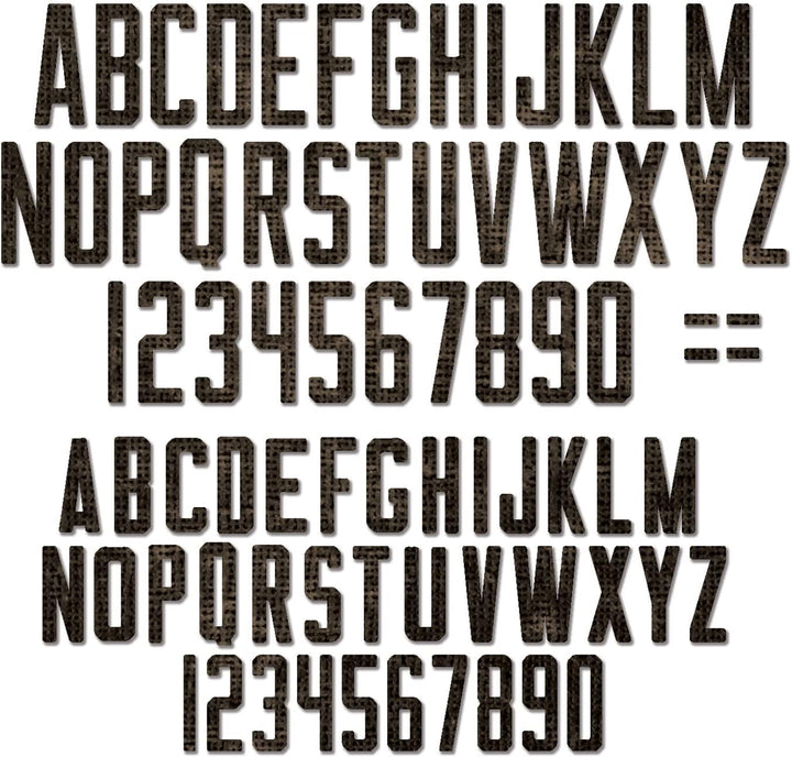 Thinlits Stanzformset 73PK Alphanumerische Theorie von Tim Holtz, Theorie