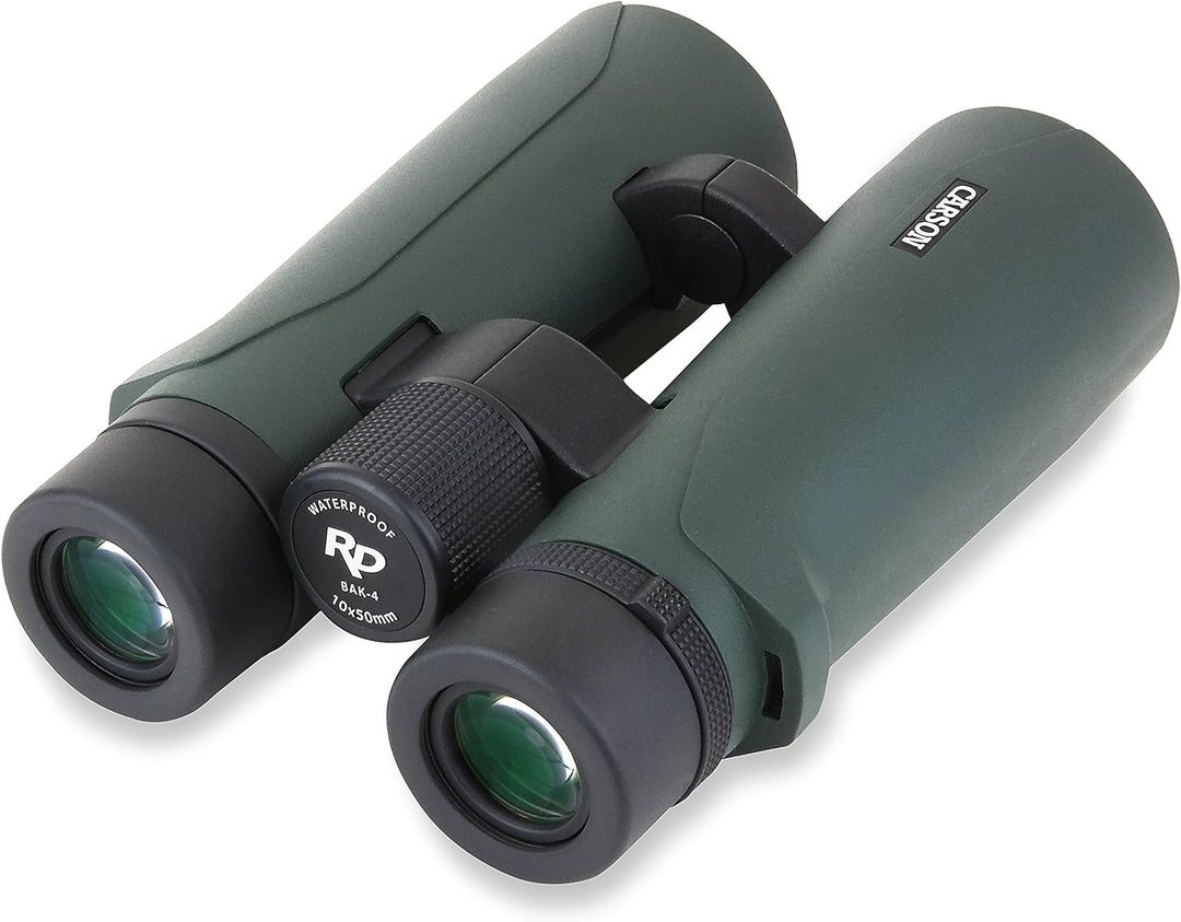Carson RD Full-Size Fernglas, Doppelstegdesign, 10x50mm, wasserdicht, robust, beschlagfrei (RD-050)