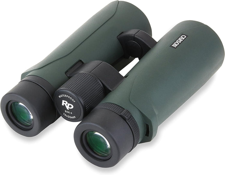 Carson RD Full-Size Fernglas, Doppelstegdesign, 10x50mm, wasserdicht, robust, beschlagfrei (RD-050)