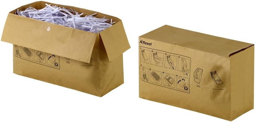 Rexel Aktenvernichter-Abfallbeutel, 32 Liter, 50 Stück, Für Rexel Mercury 32L Aktenvernichter, 21025