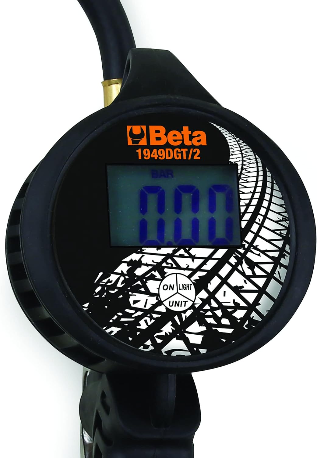 Beta 1949DGT/2 Reifenfüller mit digitalem Manometer (Werkzeug mit stossfestem Gummi beschichtet, pra