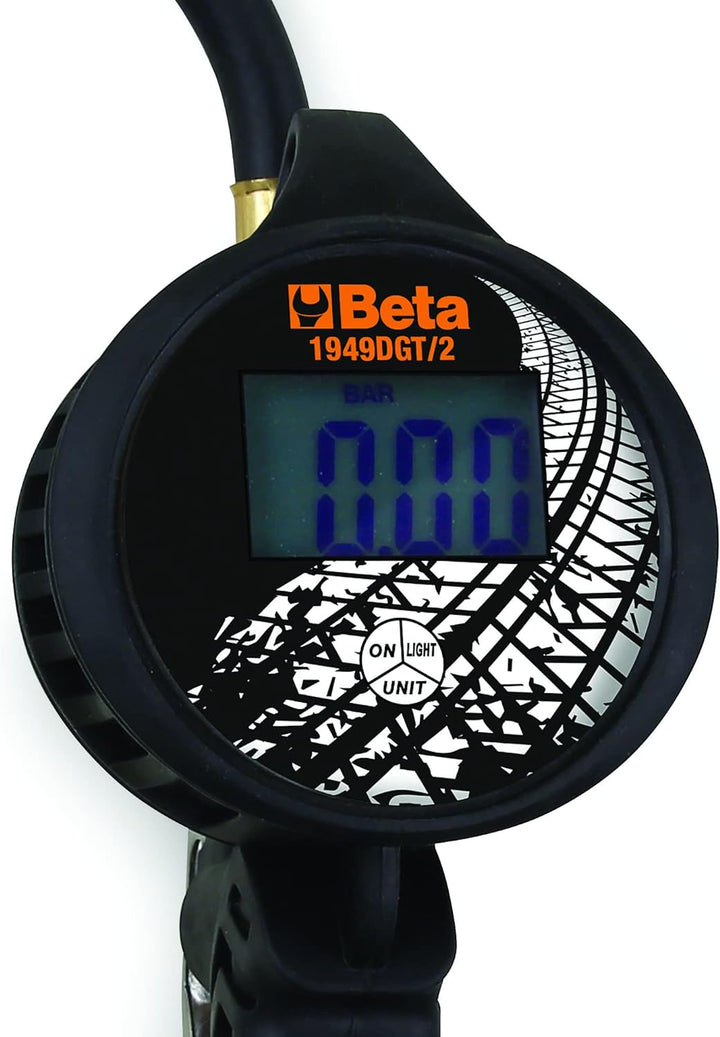 Beta 1949DGT/2 Reifenfüller mit digitalem Manometer (Werkzeug mit stossfestem Gummi beschichtet, pra