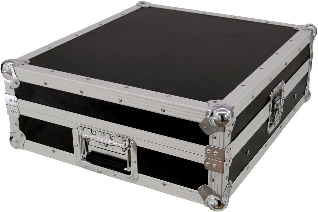 ROADINGER Mixer-Case Profi MCB-19, schräg, sw, 12HE | Flightcase für 483-mm-Geräte (19")