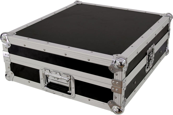 ROADINGER Mixer-Case Profi MCB-19, schräg, sw, 12HE | Flightcase für 483-mm-Geräte (19")