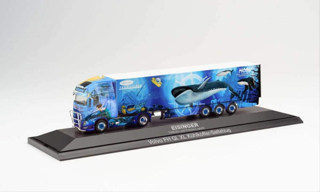 herpa 122122 Volvo FH Gl. XL Kühlkoffer-Sattelzug „Eisinger Kühltranspo
