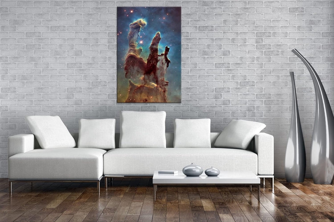 deyoli Säulen der Schöpfung Format: 80x60 als Leinwand, Motiv fertig gerahmt auf Echtholzrahmen, Hoc
