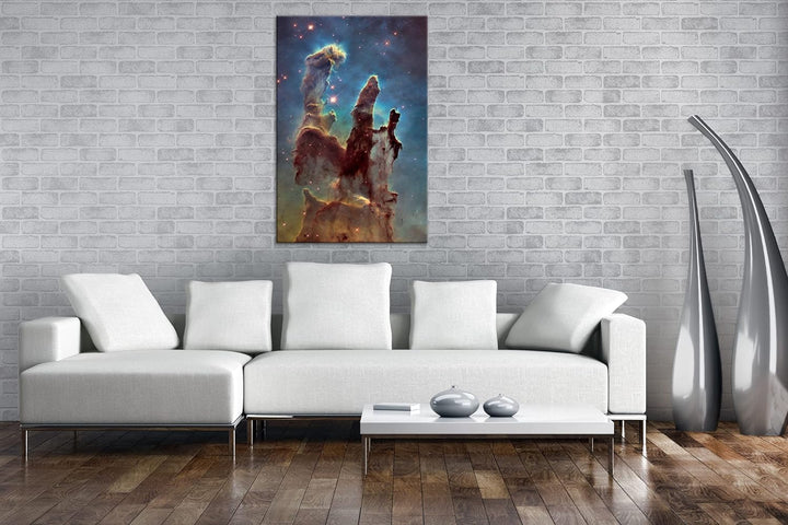 deyoli Säulen der Schöpfung Format: 80x60 als Leinwand, Motiv fertig gerahmt auf Echtholzrahmen, Hoc