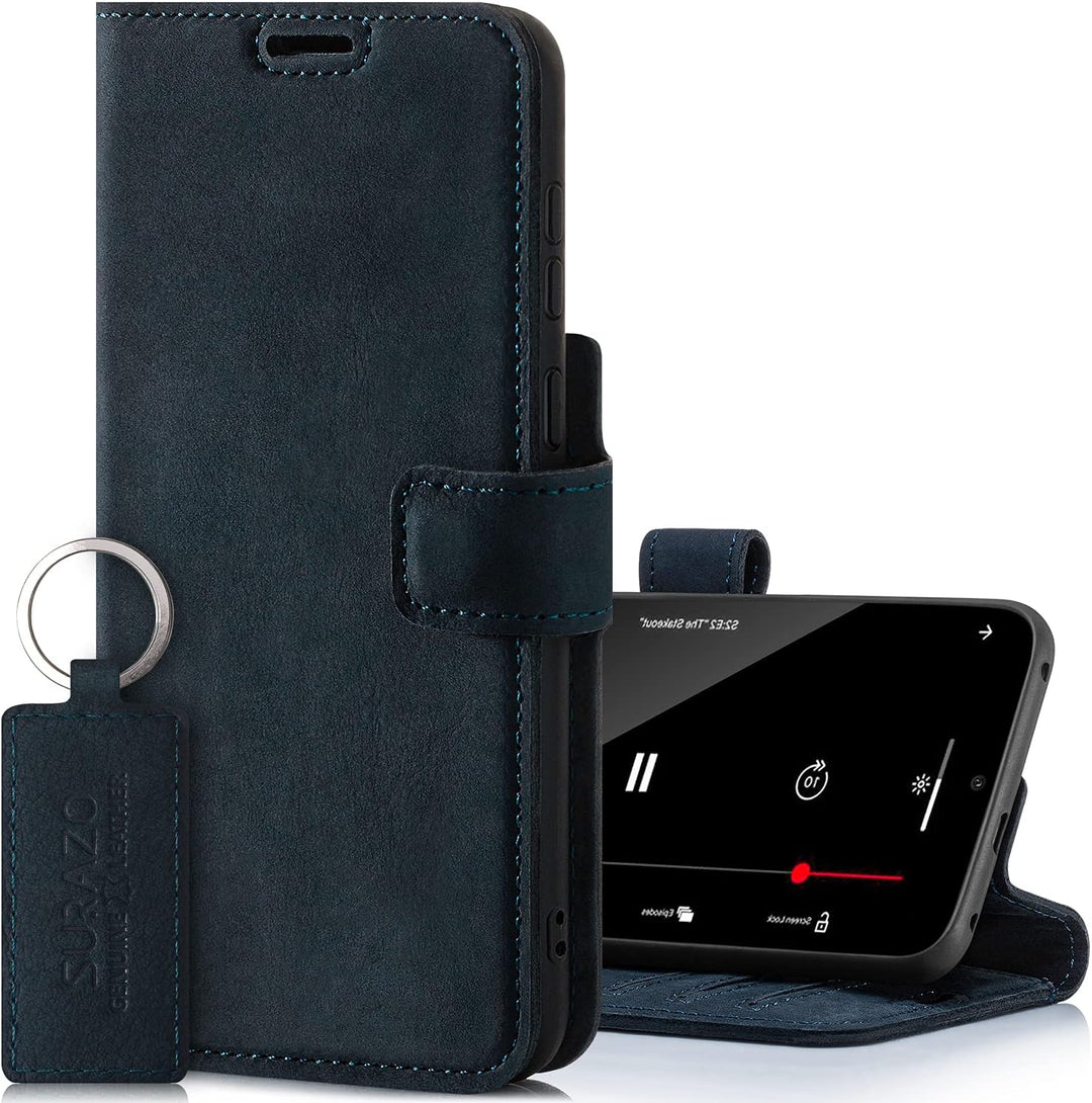 SURAZO Prestige Handyhülle für Samsung Galaxy S22+ Plus 5G – Premium Echtleder Hülle Schutzhülle mit