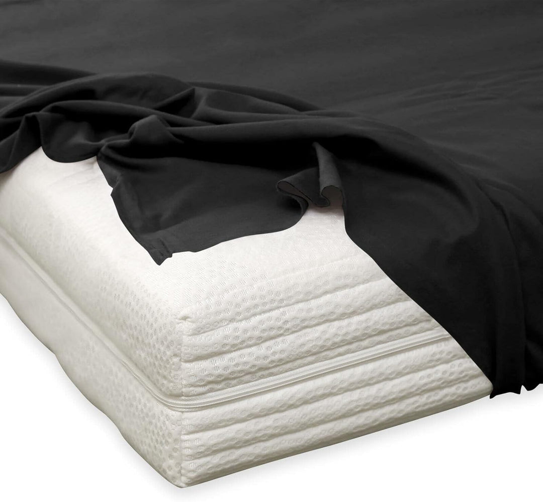 TRAUMSCHLAF kuschelig weiches Feinbiber Haustuch Bettlaken aus 100% Baumwolle ohne Spanngummi in wei