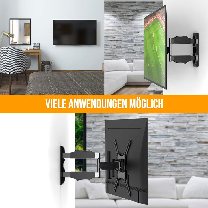 Nanook TURN M Schwenkbare TV-Wandhalterung für 32-55 Zoll Fernseher, Neigbar, Wandhalter für LCD, LE