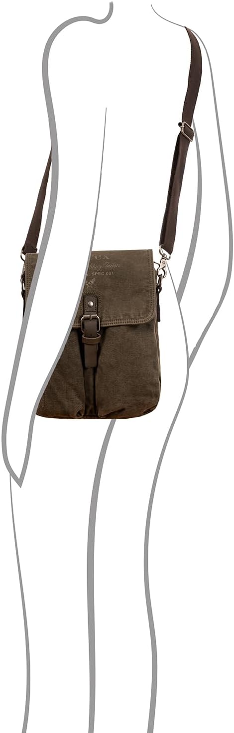 Avirex Collection 140506 Umhängetasche, gross, mit verstellbarem Schultergurt, Canvas, Crossbody Bag