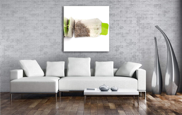 deyoli viele Teebeutel im Format: 60x60 als Leinwandbild, Motiv fertig gerahmt auf Echtholzrahmen, H
